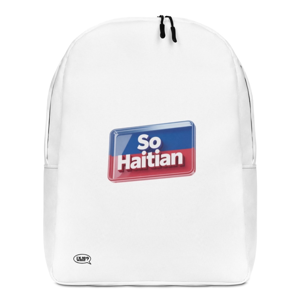 So Haitian White Backpack Designed For Style Comfort by I’M So What Co 2025